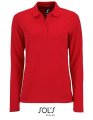 Dames Polo Sols Long-Sleeve Perfect Rood